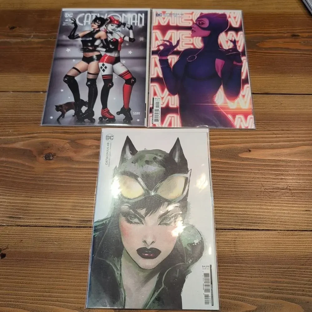 LOT OF 3 DC Comics CATWOMAN VARIANTS - Szerdy, Frison,‎ Sozomaika